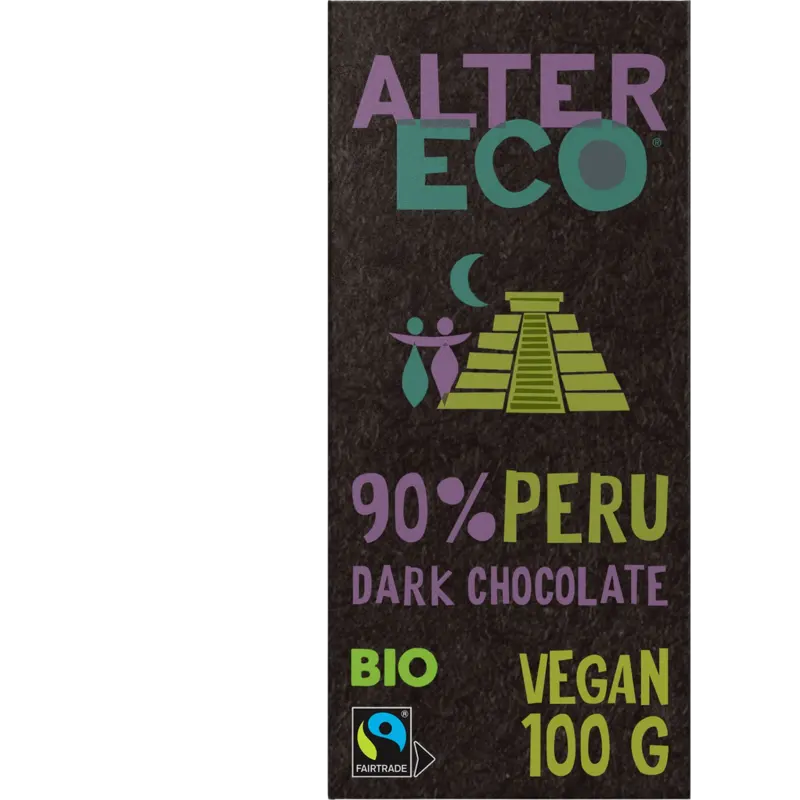 Alter Eco 90% peru dark chocolate vegan