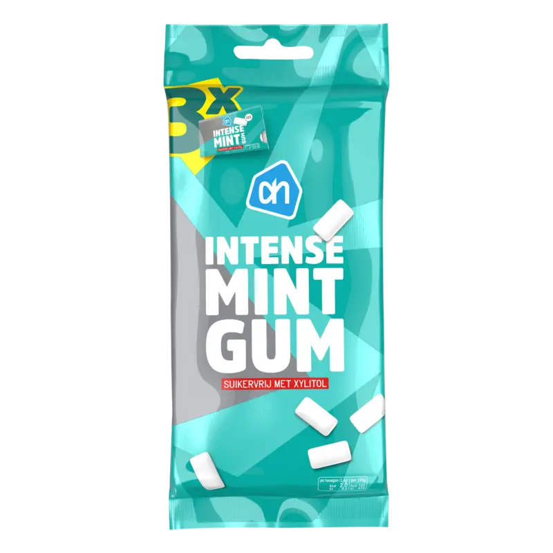 Intense mint gum suikervrij