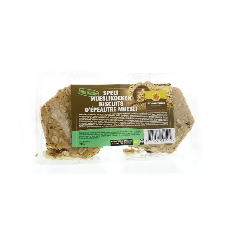 Zonnemaire Spelt mueslikoeken 240 gram