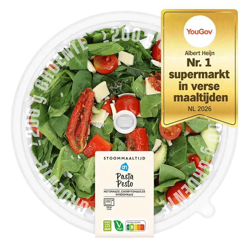Stoommaaltijd pasta pesto