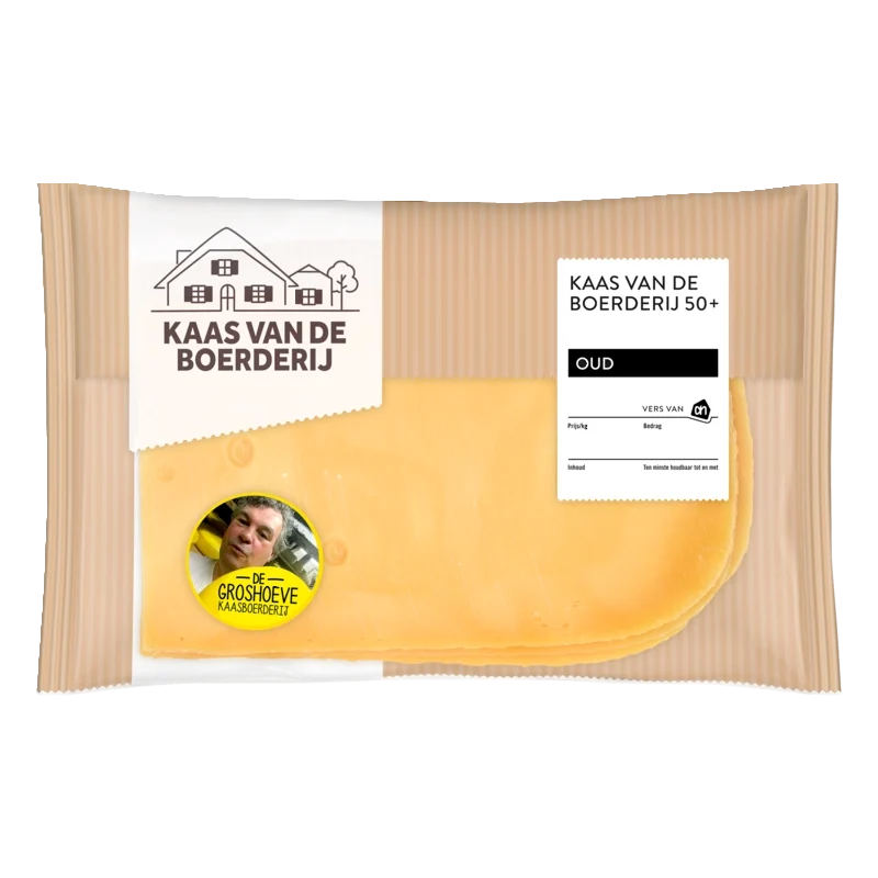 Kaas van de boerderij oud 50+ plak