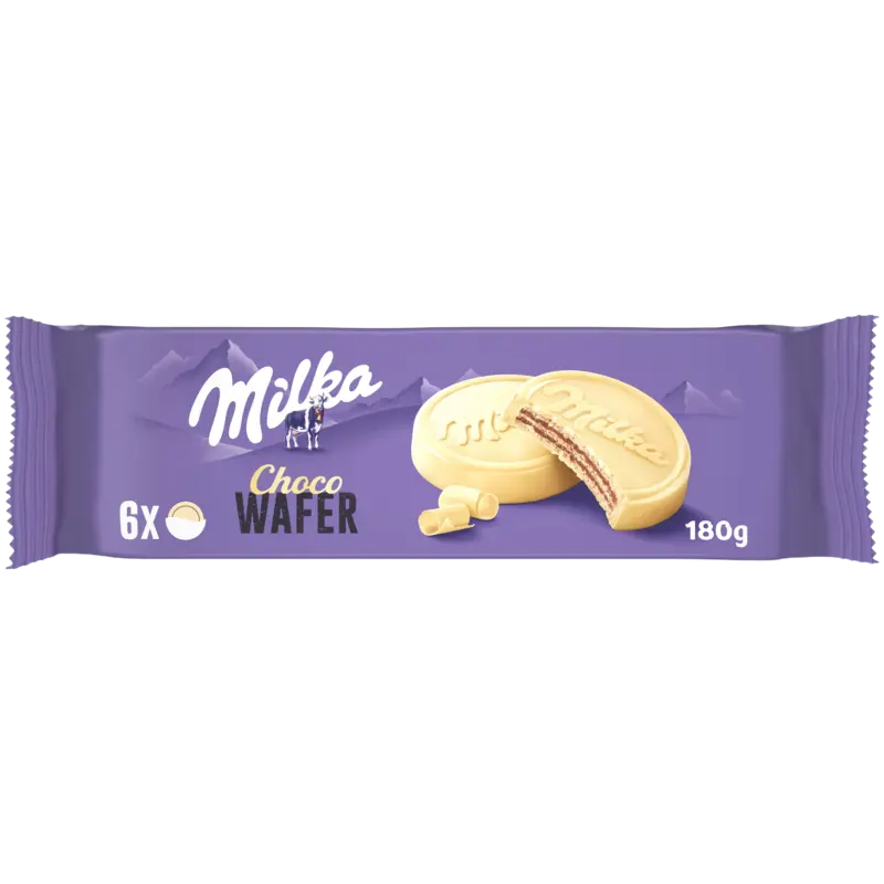 Milka Choco wafels met witte chocolade