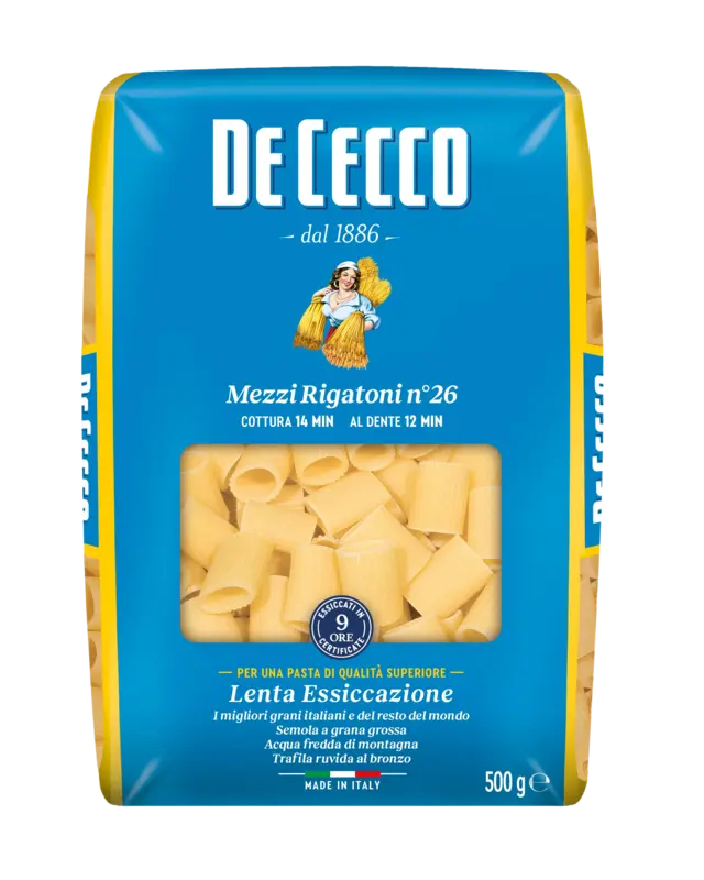 De Cecco Mezzi rigatoni nr26