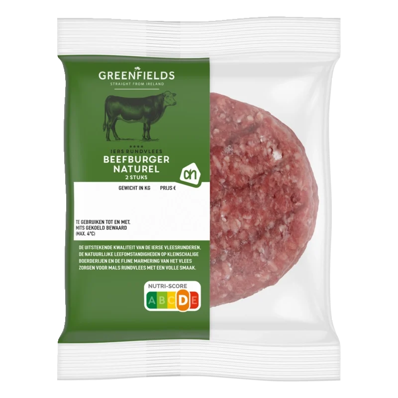 Greenfields Beefburger naturel 2 stuks
