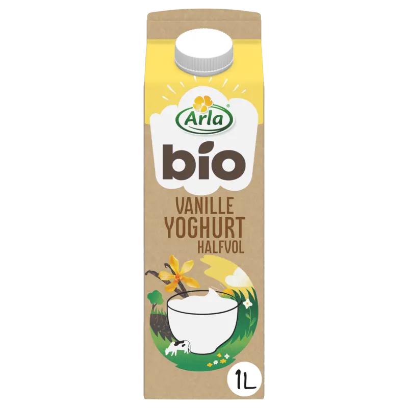 Arla Biologisch vanille yoghurt halfvol