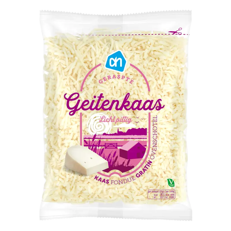 Geitenkaas bel licht pittig 50+ geraspt