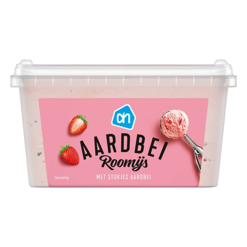Roomijs aardbei