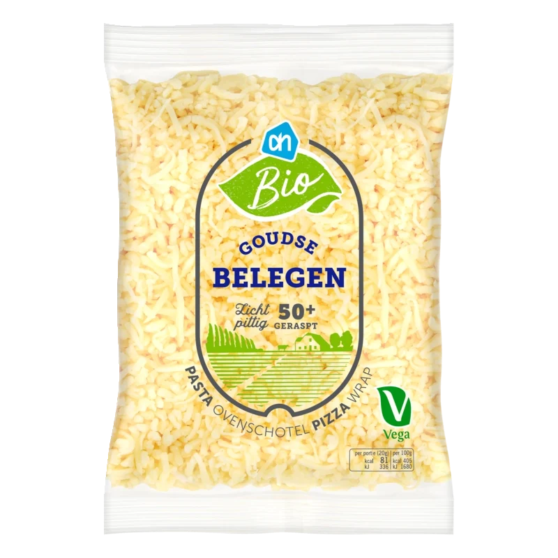 Biologisch Goudse belegen geraspte kaas 50+