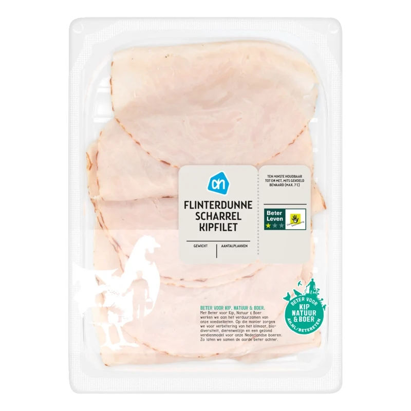 Scharrel flinterdunne kipfilet