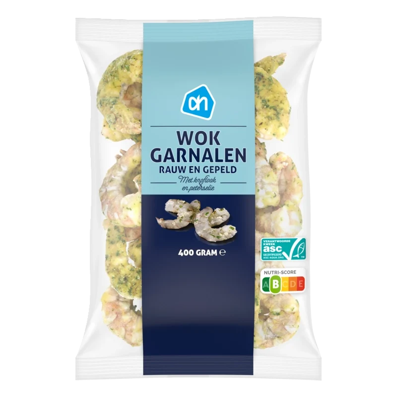 Wokgarnalen met knoflook en peterselie