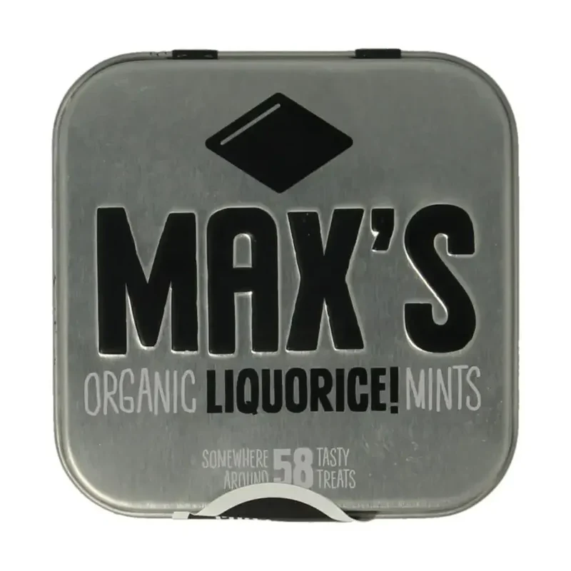 Max Mints Liquorice blikje vierkant 35 gram