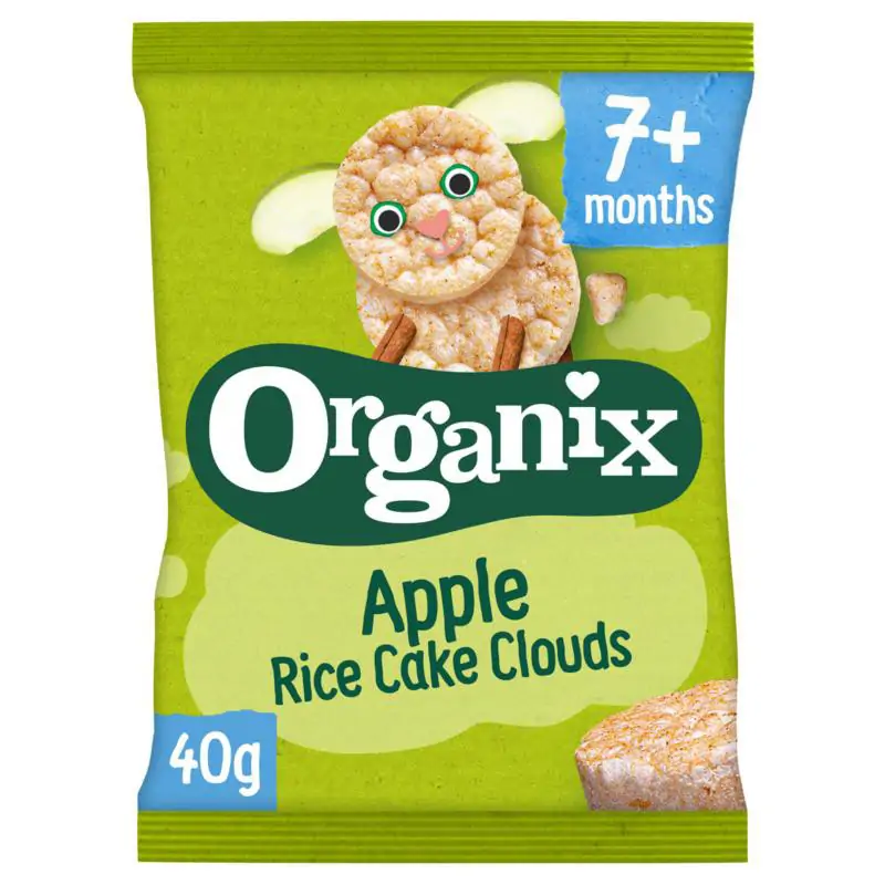 Organix Luchtige rijstwafeltjes appel 7+M bio 40 gram