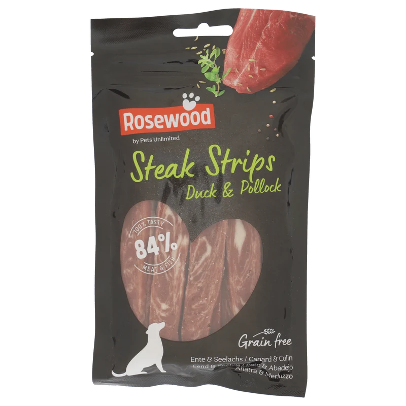 Rosewood Steak strips duck & pollock