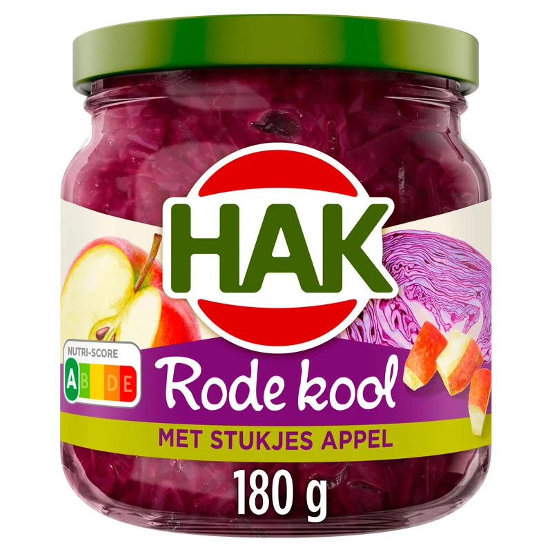 Hak Rode kool met stukjes appel