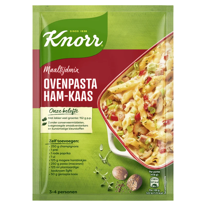 Knorr Maaltijdmix Ovenpasta Ham-Kaas