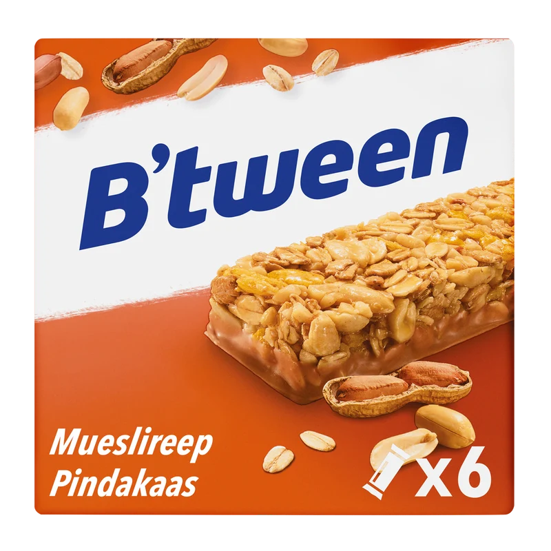 B'tween Mueslireep Pindakaas
