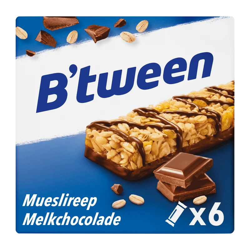 B'tween Mueslireep Melkchocolade