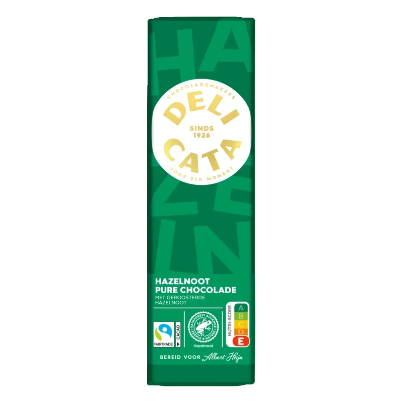 Delicata Reep pure chocolade hazelnoot