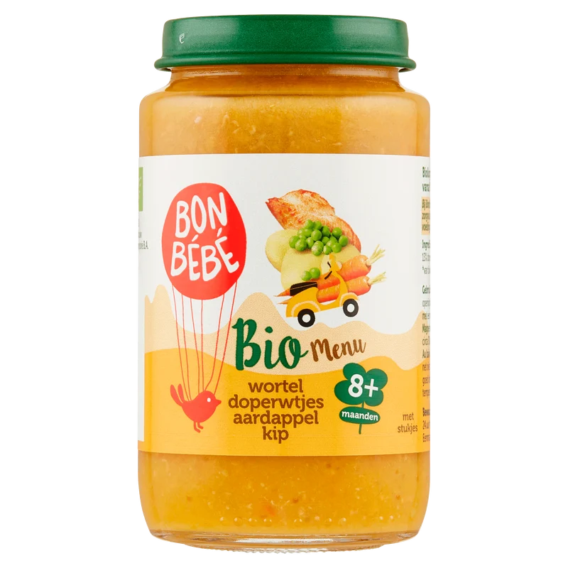 Bonbebe Bio M0816 wortel doperwtjes aardappel