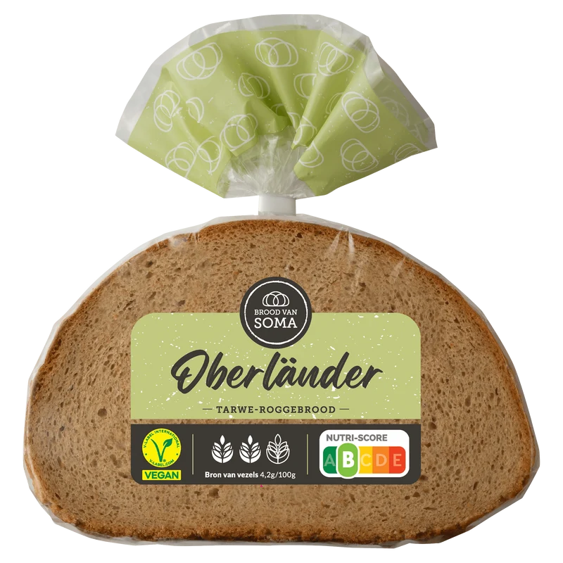 Brood van Soma Oberlander tarwe roggebrood