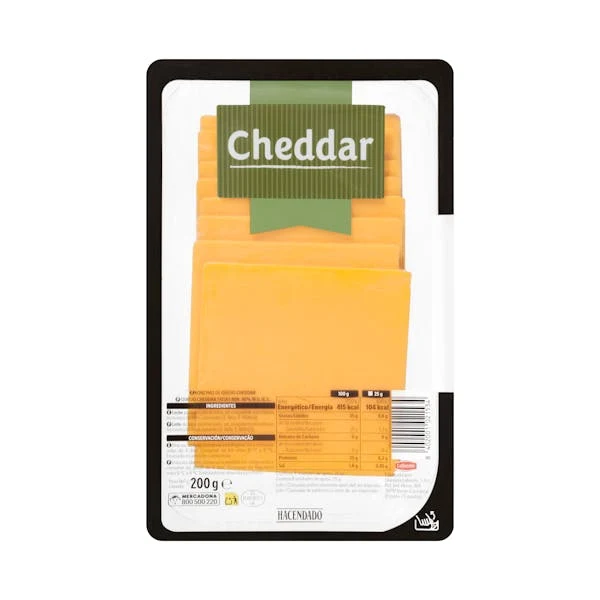 HD QUESO CHEDDAR LONCHAS 200 GR.