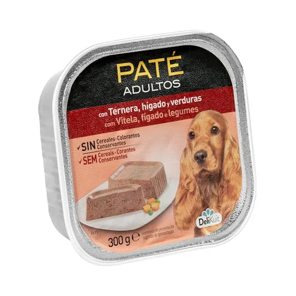 DELIKUIT PERRO ADULTO TERNERA 300 GR.