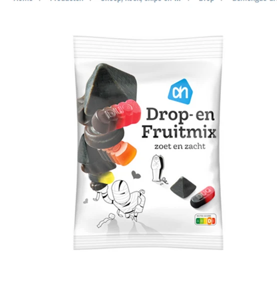 Albert Heijn Drop and Fruit Mix 400g