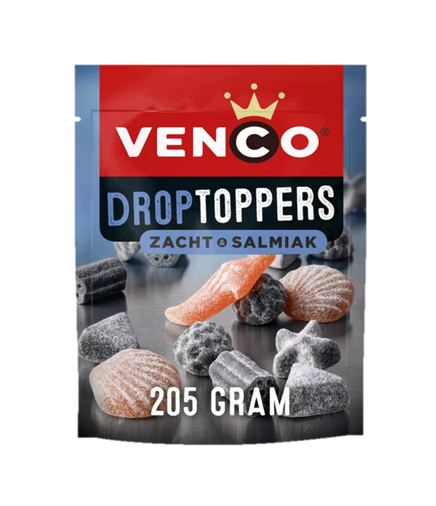 Venco Droptoppers Soft and Salmiak 205g