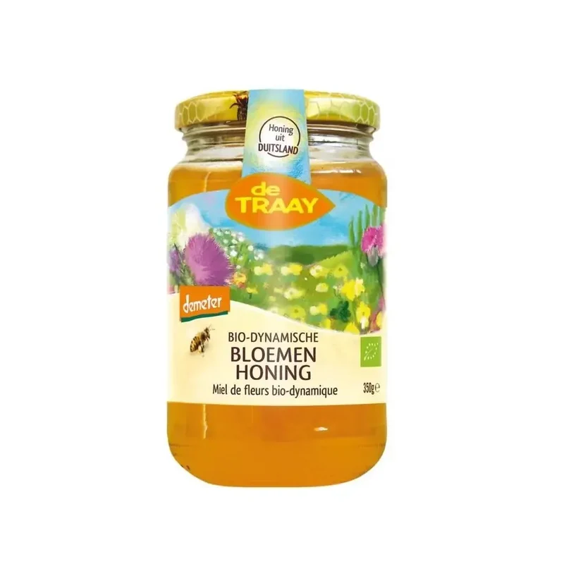 De Traay Bloemenhoning creme bio demeter 350 gram