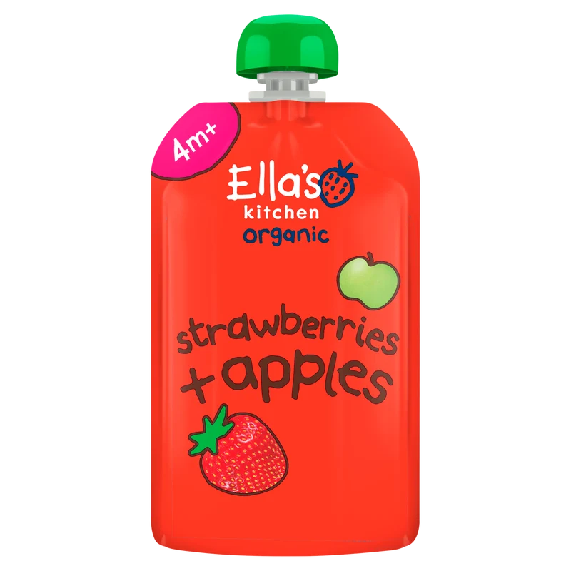 Ella's Kitchen Knijpfruit aardbei + appel 4m+