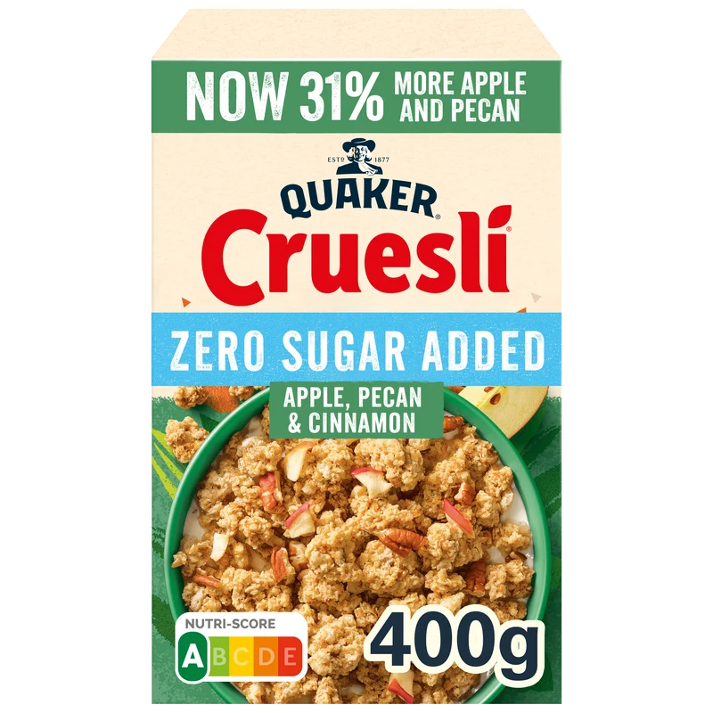 Quaker Cruesli Zero Sugar Added Apple & Pecan