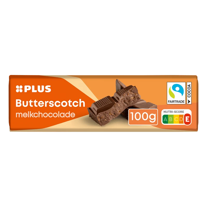Chocoladereep butterscotch Fairtrade