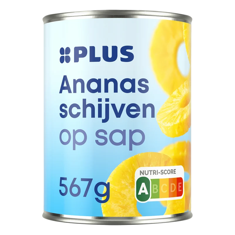 Ananas schijven op sap