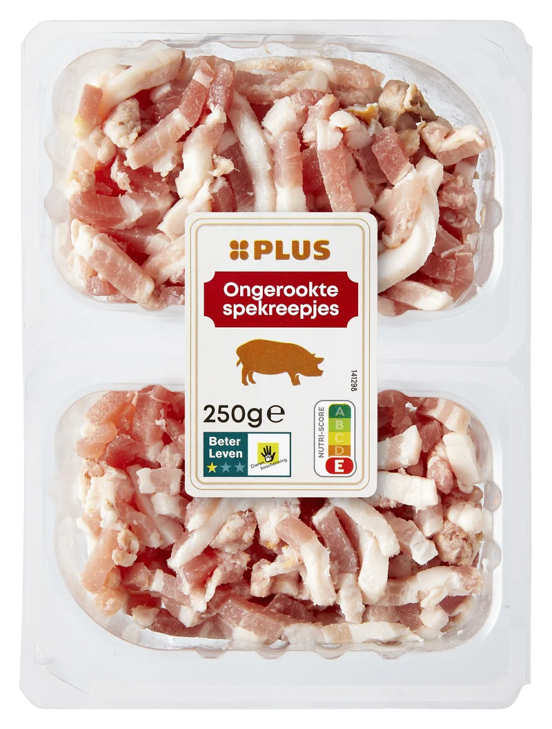 Ongerookte spekreepjes