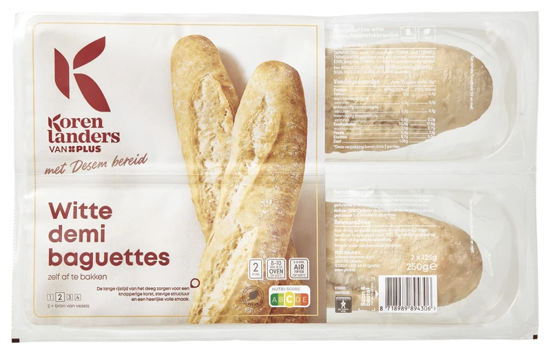 Korenlanders Desem demi baguette wit