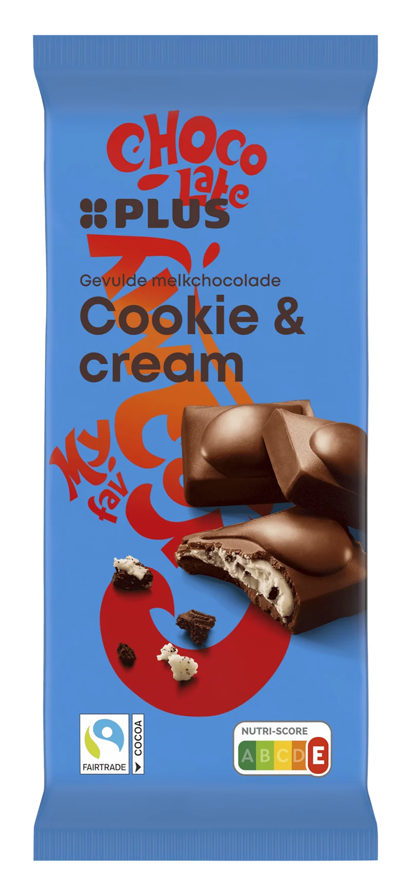 Gevulde chocoladereep cookie cream