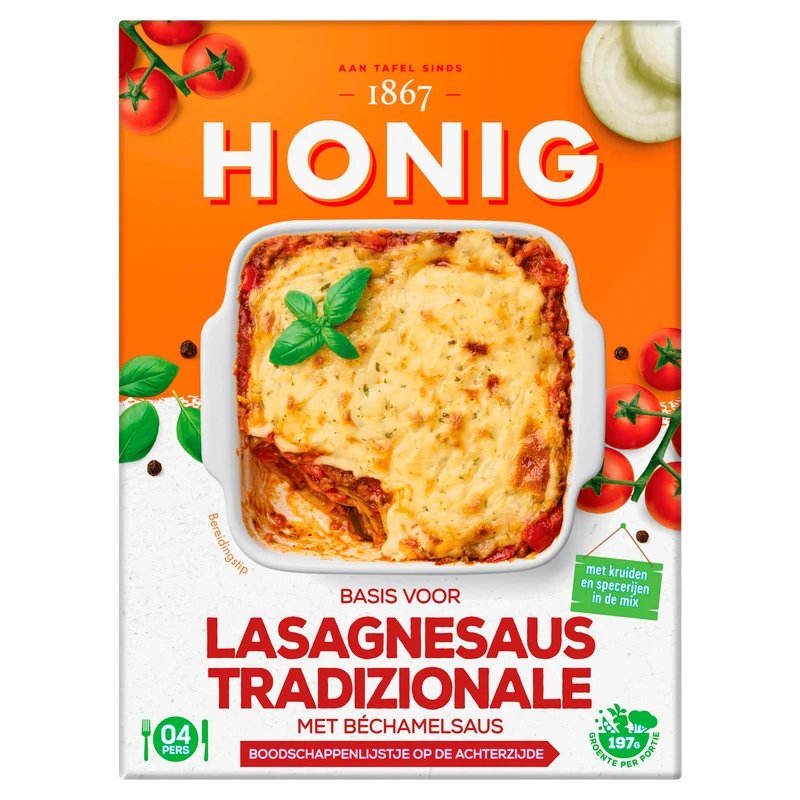 Honig Basis voor lasagnesaus traditionale