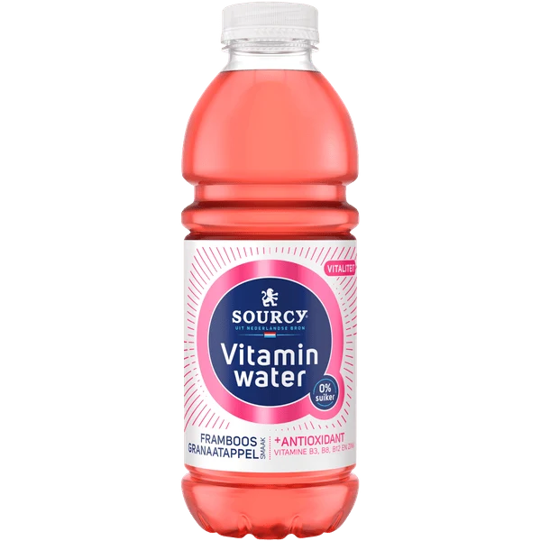 Sourcy Vitaminwater framboos granaatappel