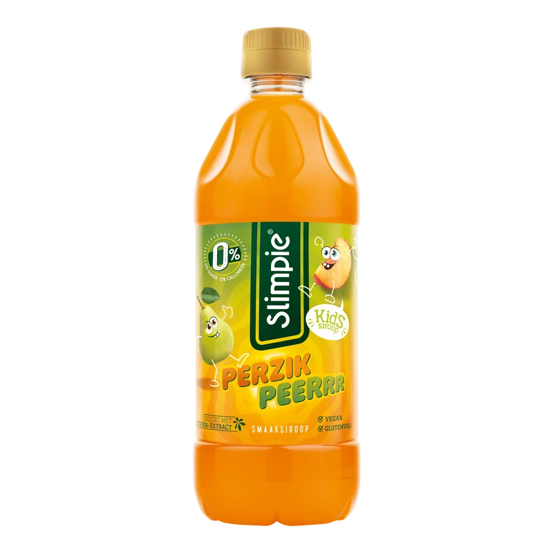 Slimpie Limonadesiroop kids perzik peerrr