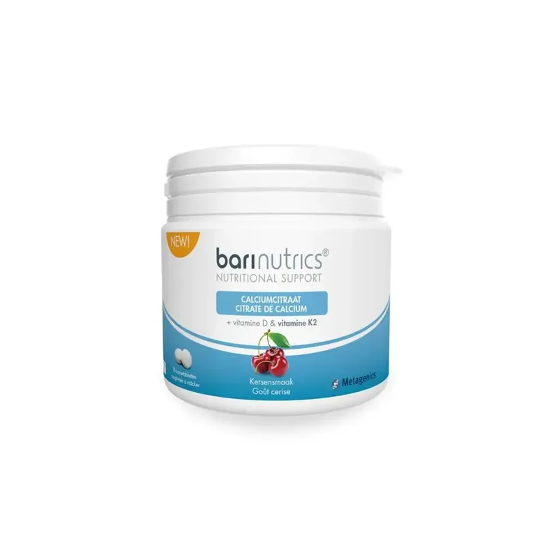 Metagenics Calciumcitraat K2 kers 90 kauwtabletten