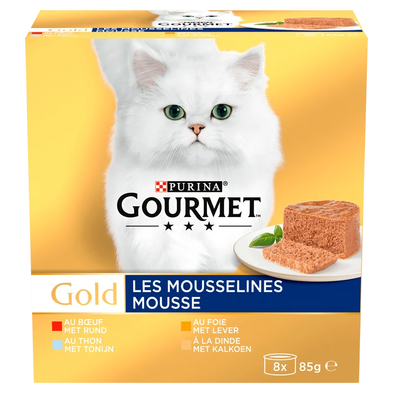 Gourmet Gold mousse kattenvoer nat vis/vlees