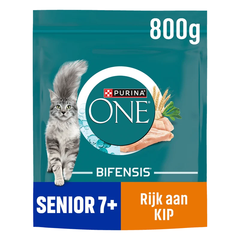 Purina One Senior 7+ kattenvoer rijk aan kip