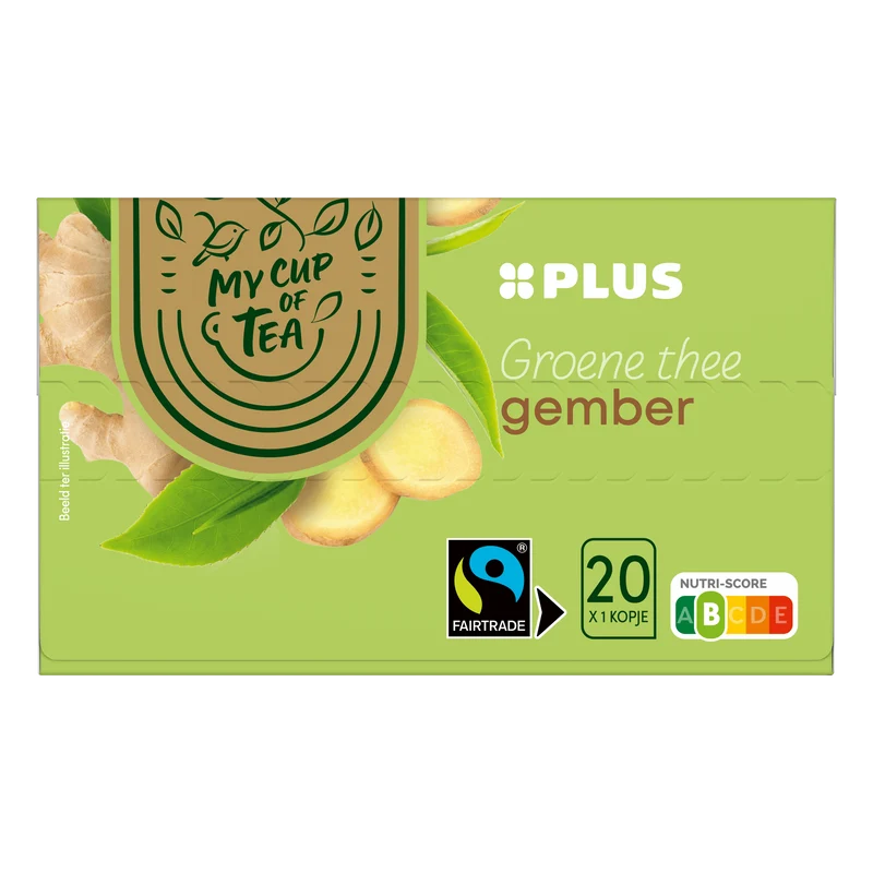 Groene thee gember 1.5 gram Fairtrade