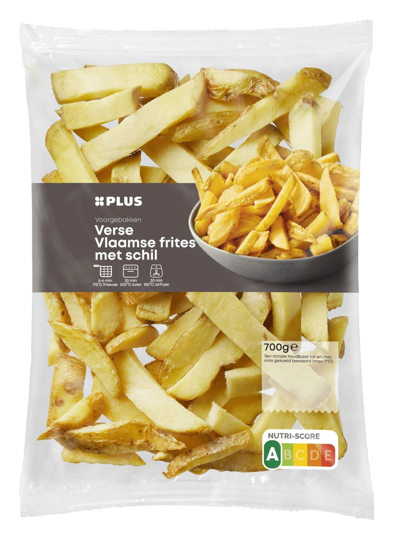 Verse Vlaamse frites met schil