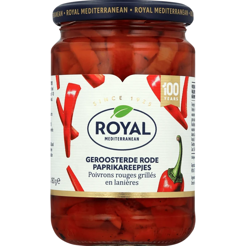 Royal Geroosterde rode paprika strips