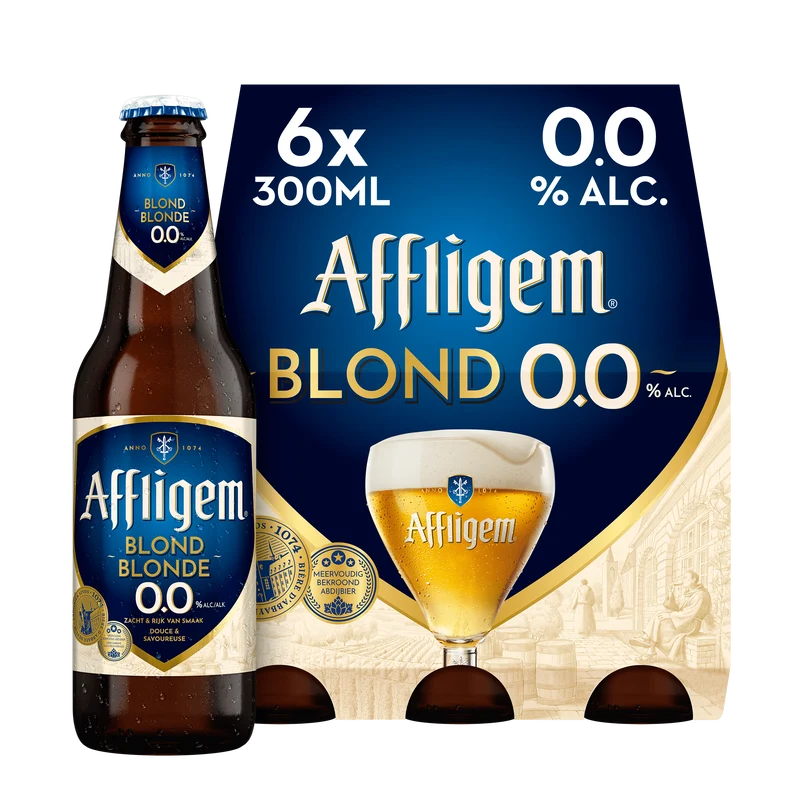 Affligem Blond 0.0 bier fles