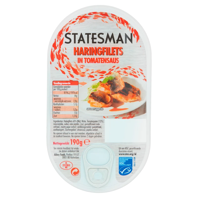 Statesman Haringfilets in Tomatensaus MSC