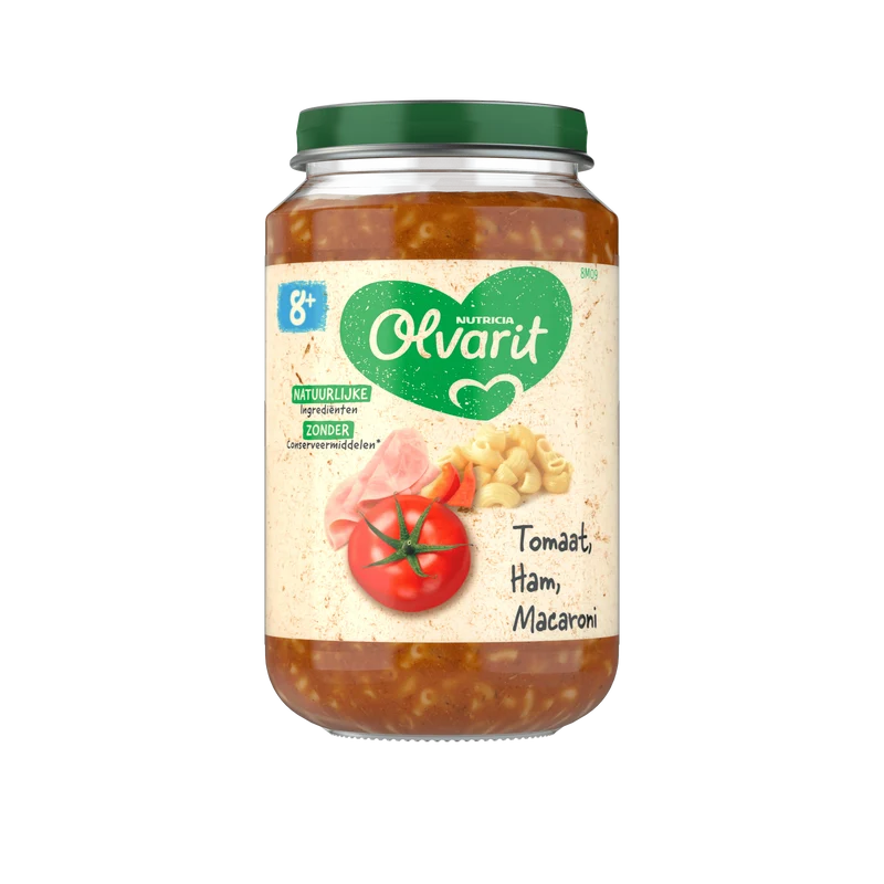 Olvarit 8+mnd Tomaat Ham Macaroni