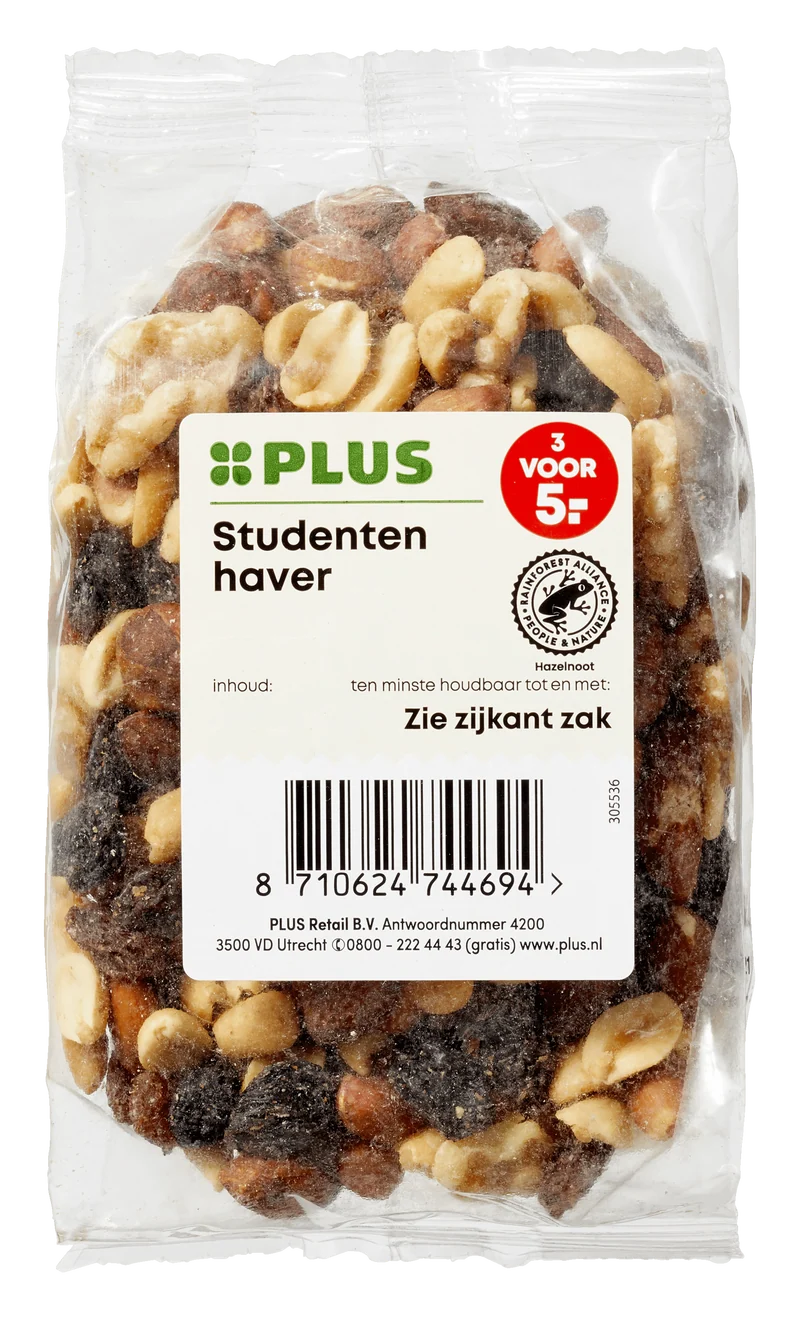 Studentenhaver ongezouten