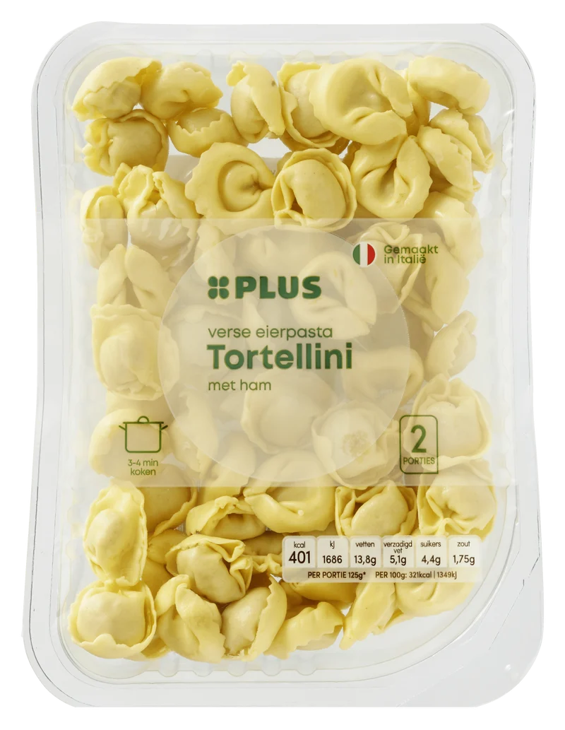 Tortellini met ham